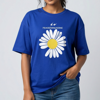 Drop shoulder T-shirt for Women (Blue)